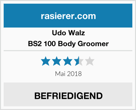 Udo Walz BS2 100 Body Groomer Test