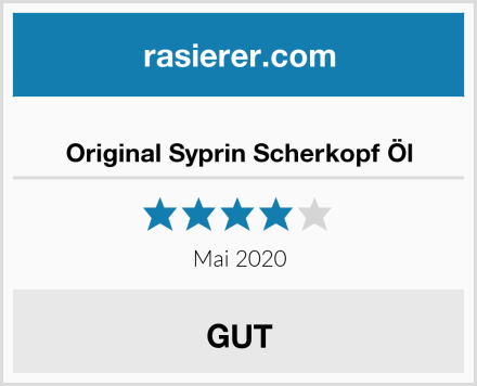  Original Syprin Scherkopf Öl Test