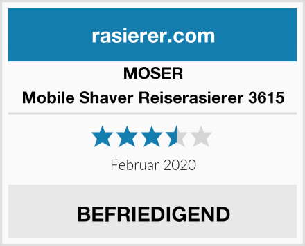 MOSER Mobile Shaver Reiserasierer 3615 Test