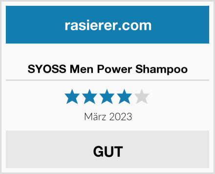  SYOSS Men Power Shampoo Test